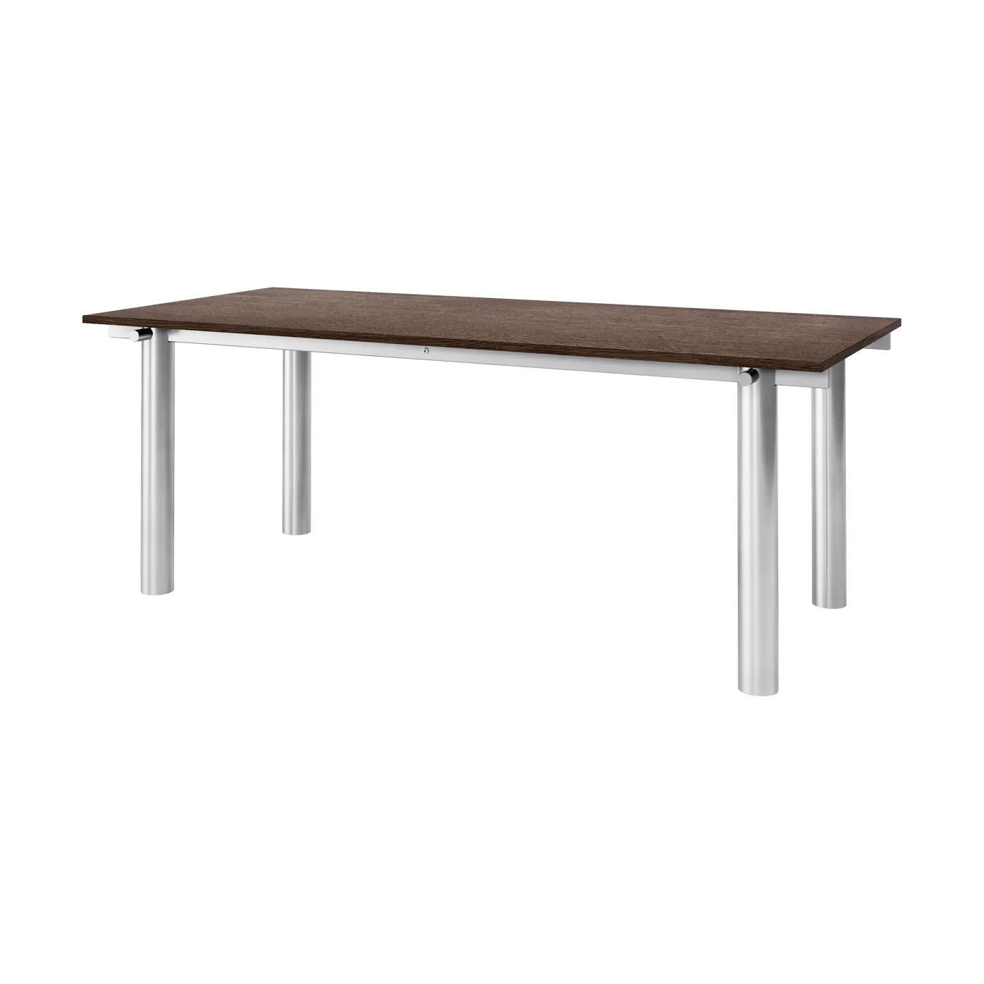 Atura matbord, Brushed stainless steel-dark stained oak, 90x200 cm Ferm Living