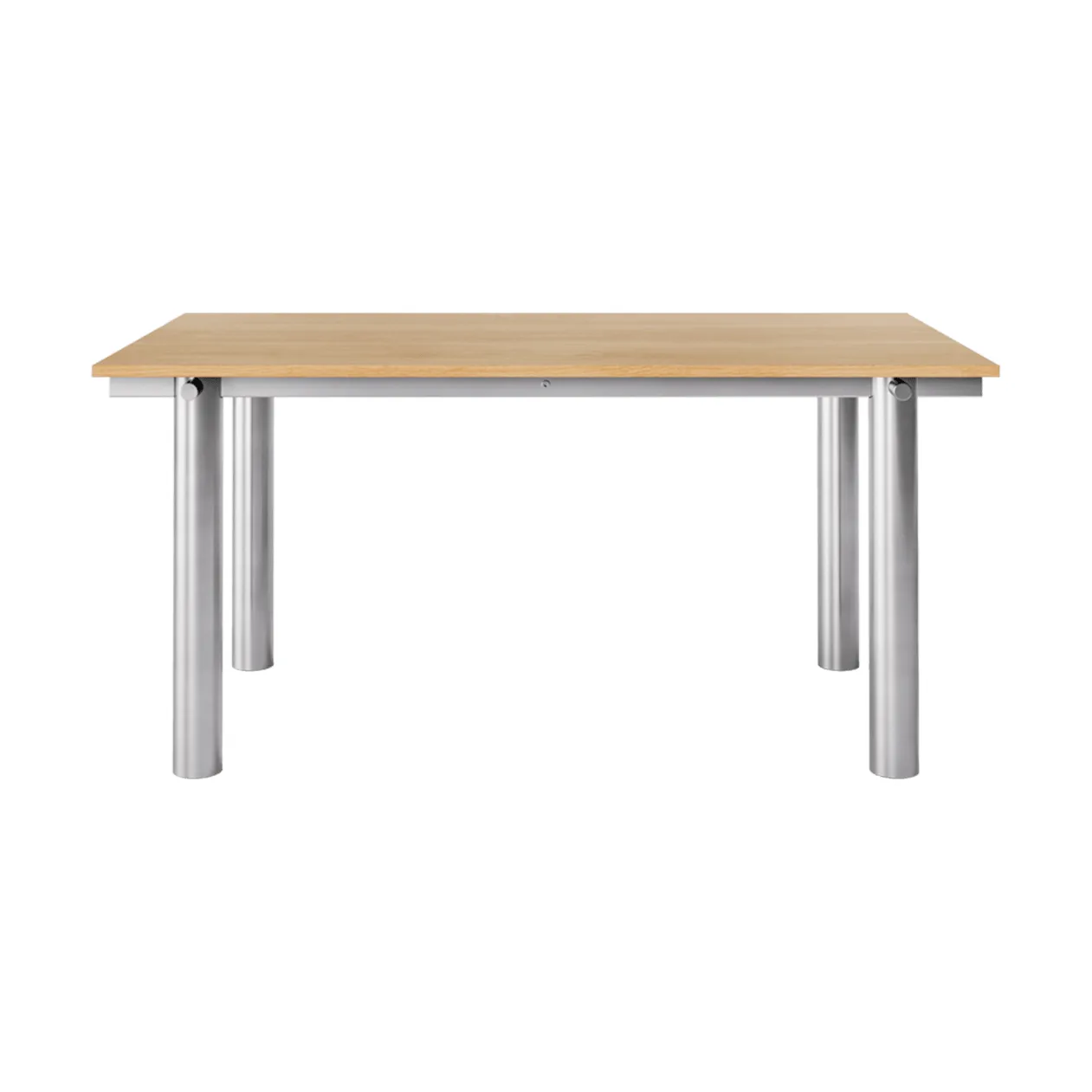 Atura matbord, Brushed stainless steel-natural oak, 90x160 cm Ferm Living