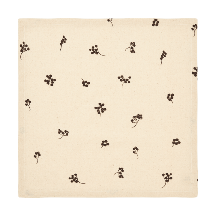 Baies bomullsservett 40x40 cm 4-pack, Natural-dark chocolate Ferm Living