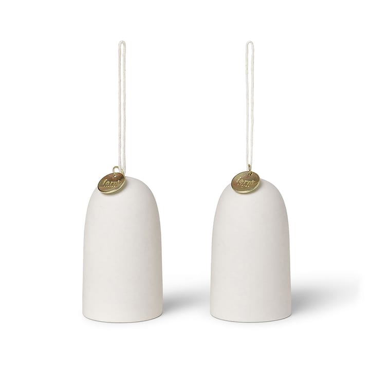 Bell klocka julhänge Ø4 cm 2-pack - Off-white - Ferm LIVING