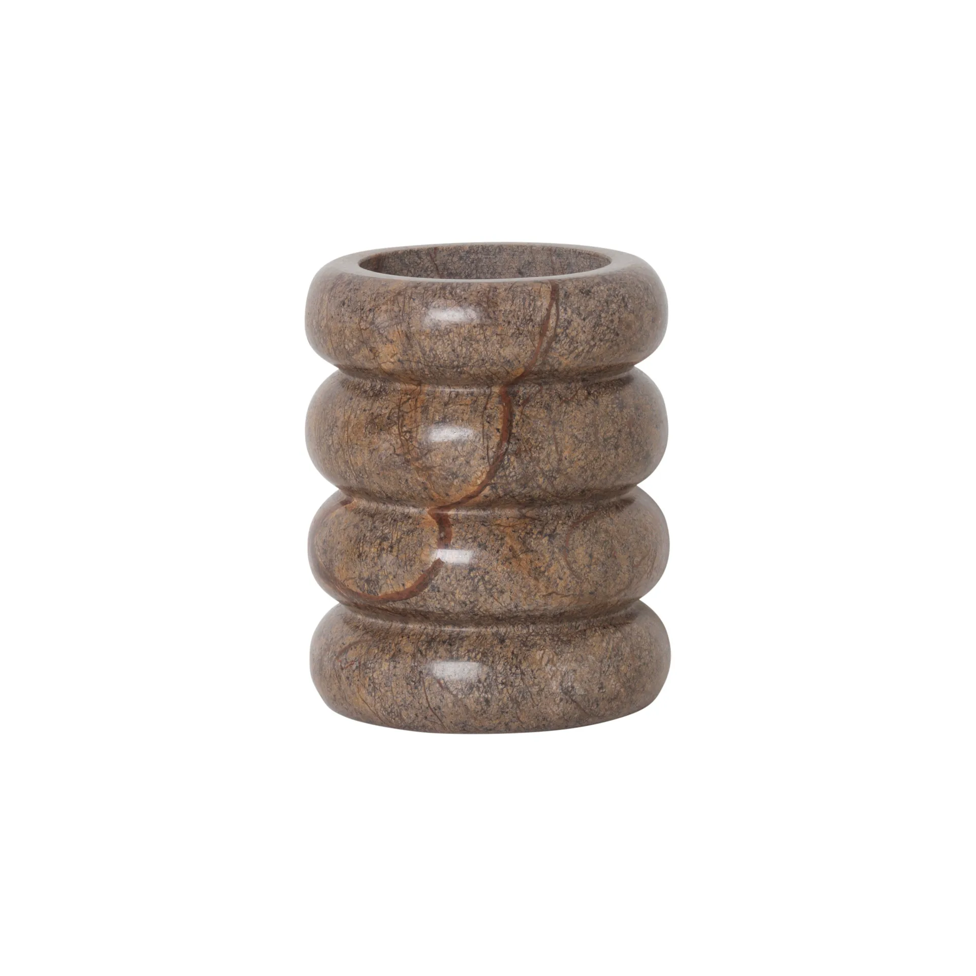 Bendum tandborstmugg, Brun marmor Ferm Living