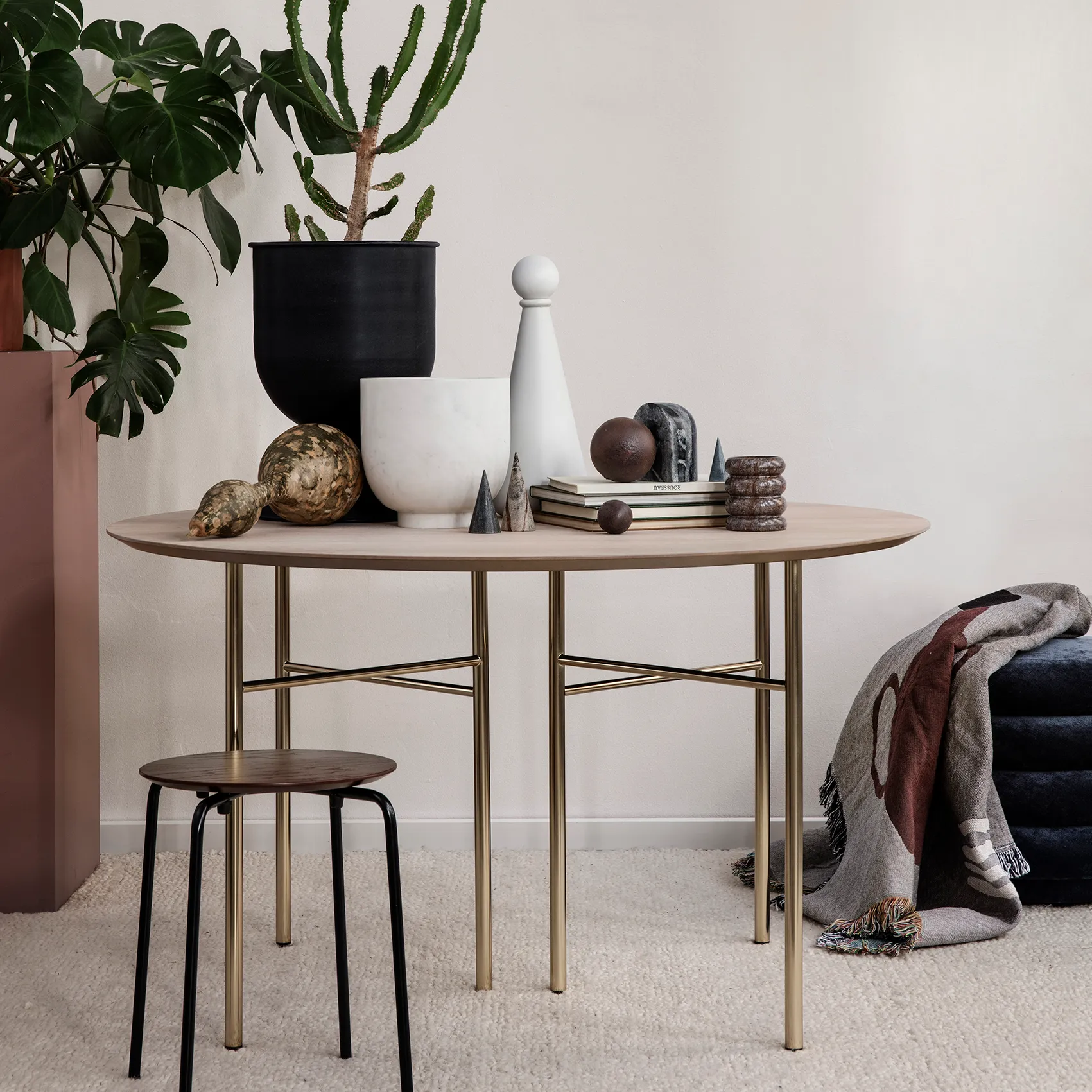 Bendum tandborstmugg, Brun marmor Ferm Living