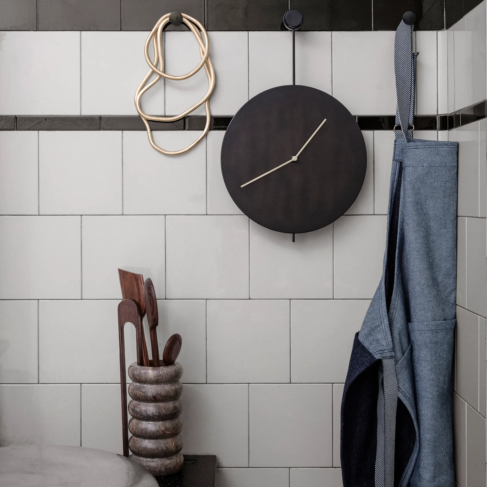 Bendum vas, Brun marmor Ferm Living