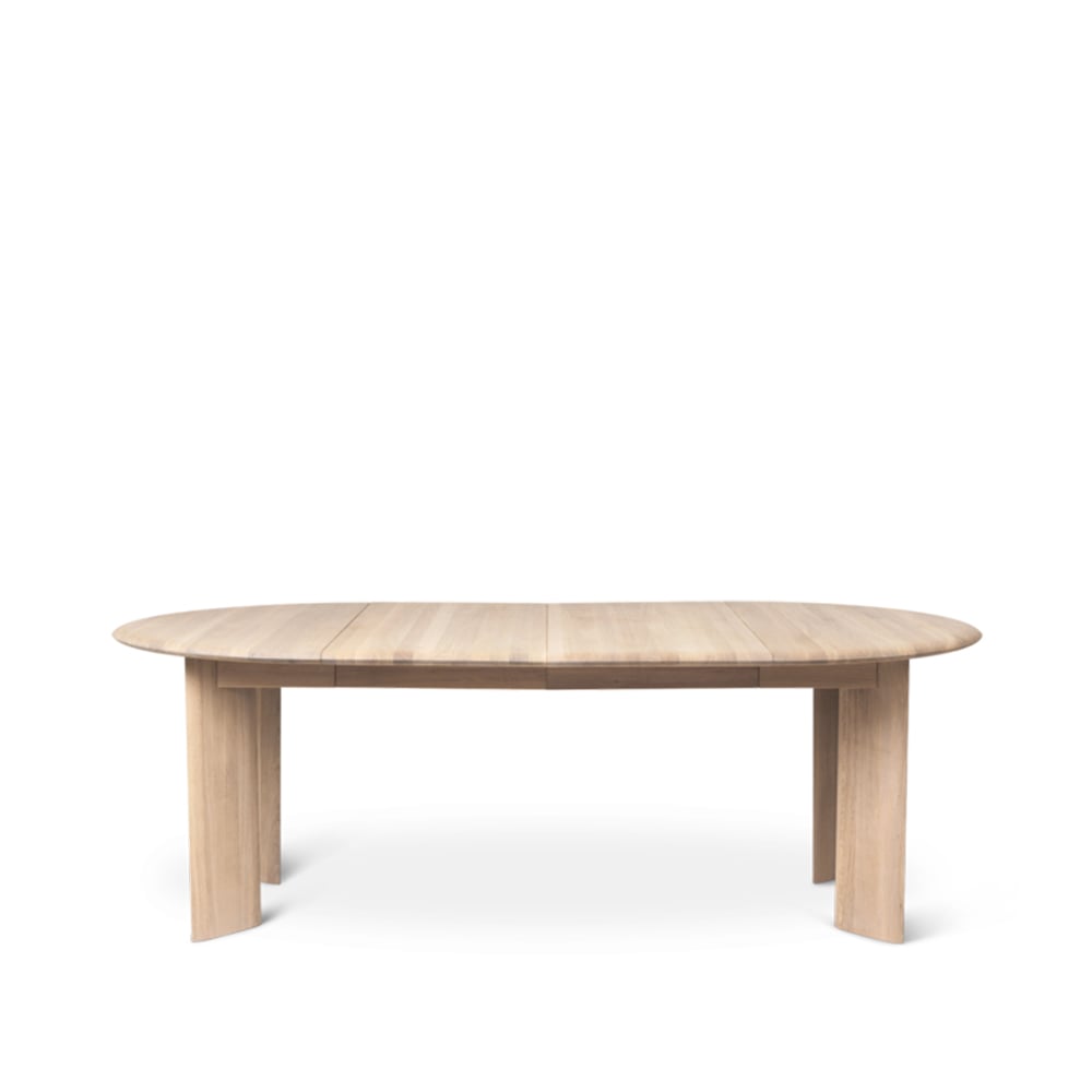 Ferm Living Bevel Extendable matbord oak white oiled, inkl. 2 st iläggsskivor á 50cm