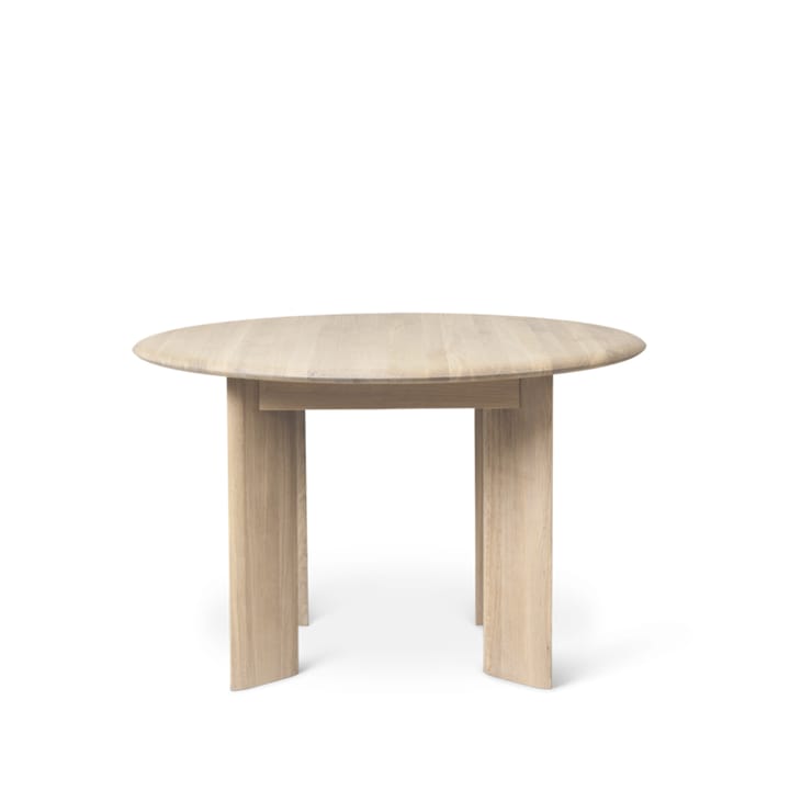 Bevel matbord Ø117 cm - Oak white oiled - ferm LIVING