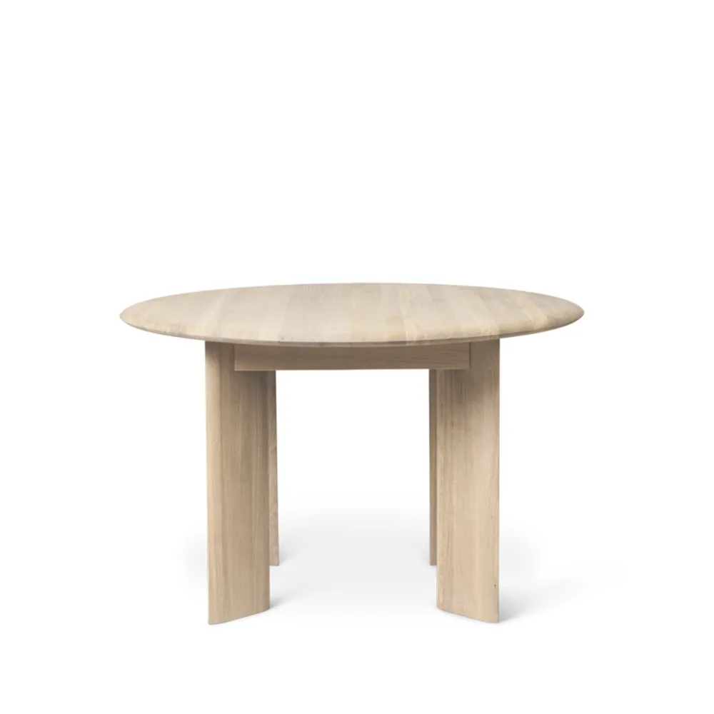ferm LIVING Bevel matbord Ø117 cm Oak white oiled