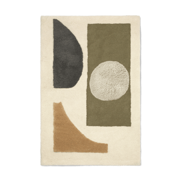Bloco tuftad matta - Green-off white, 80x120 cm - Ferm Living