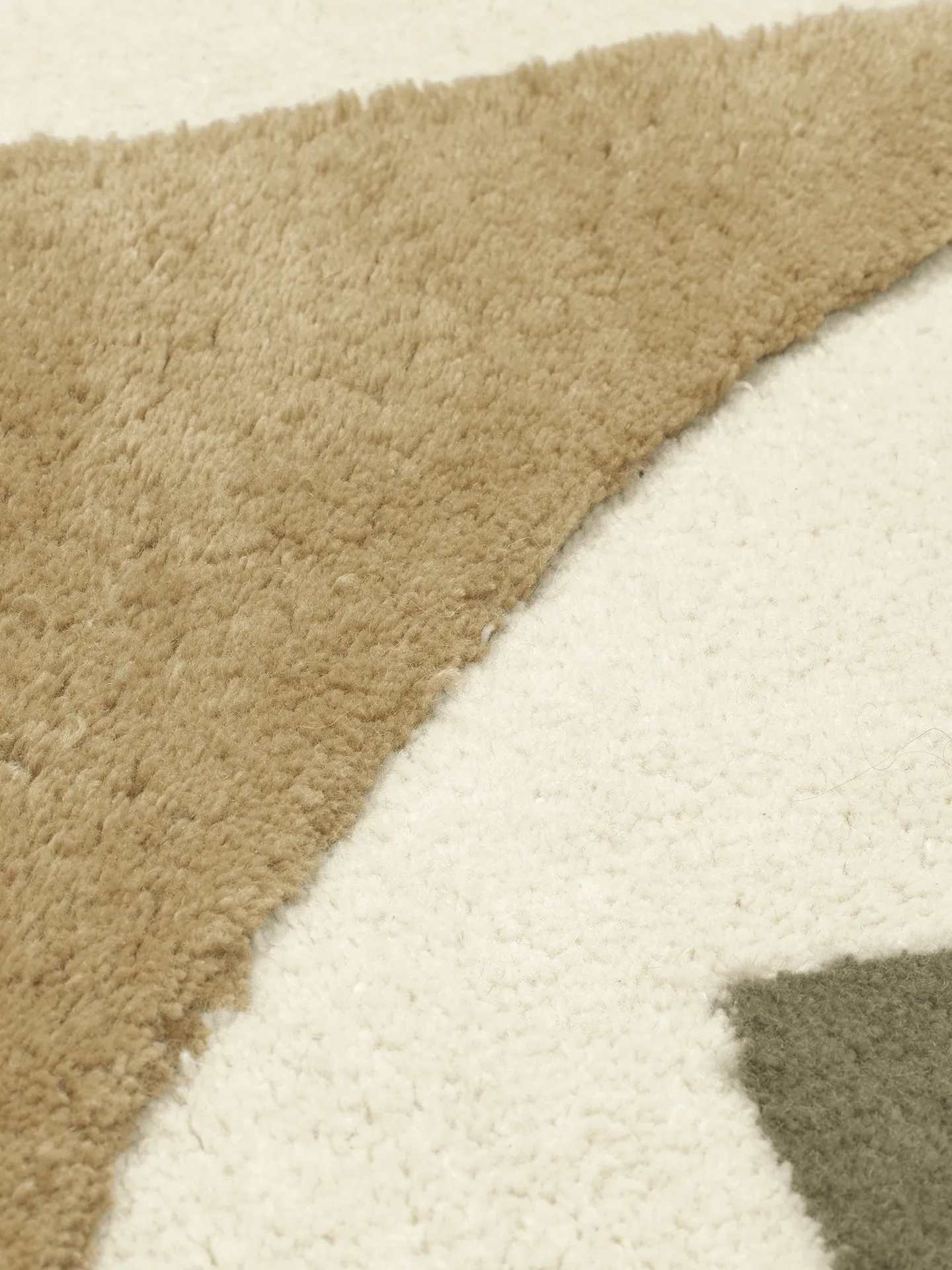 Bloco tuftad matta, Green-off white, 80x120 cm Ferm Living