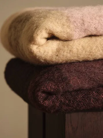 Blur mohair pläd - Butter-pale rose, 130x170 cm - Ferm Living