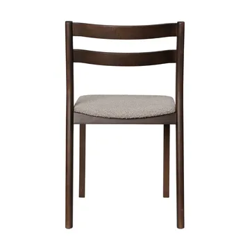 Boda stol - Klädd sits rugged bouclé, mörkbetsad ek-natural - Ferm Living