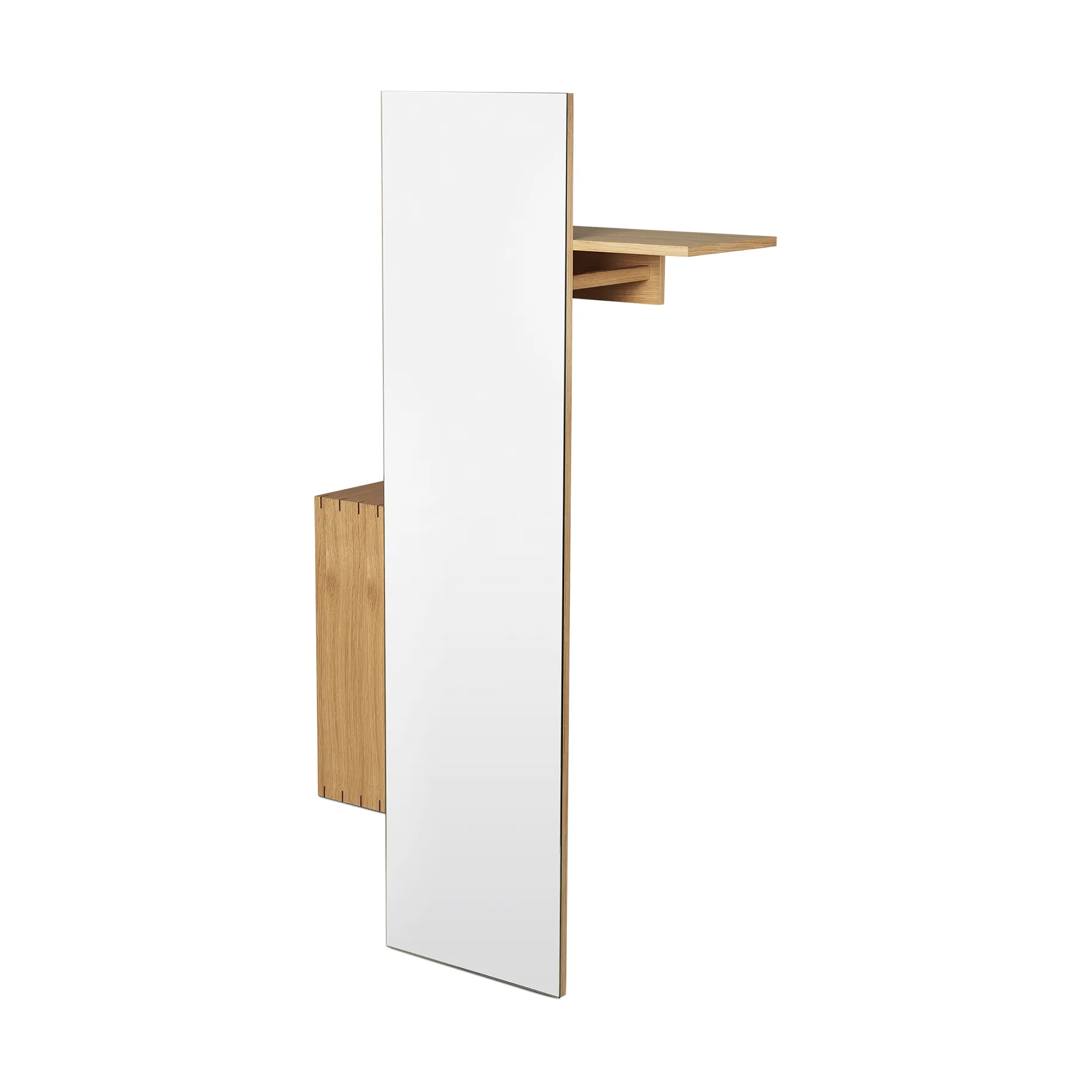 Bon hallway cabinet klädhängare med spegel, Oiled Oak Ferm Living