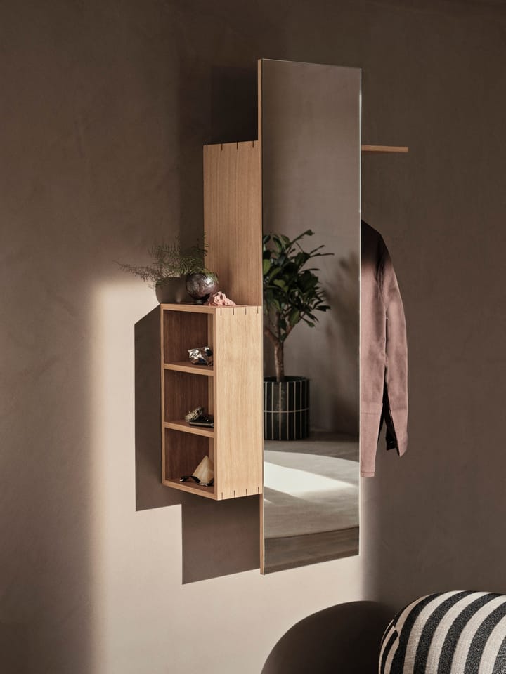 Bon hallway cabinet klädhängare med spegel - Oiled Oak - ferm LIVING