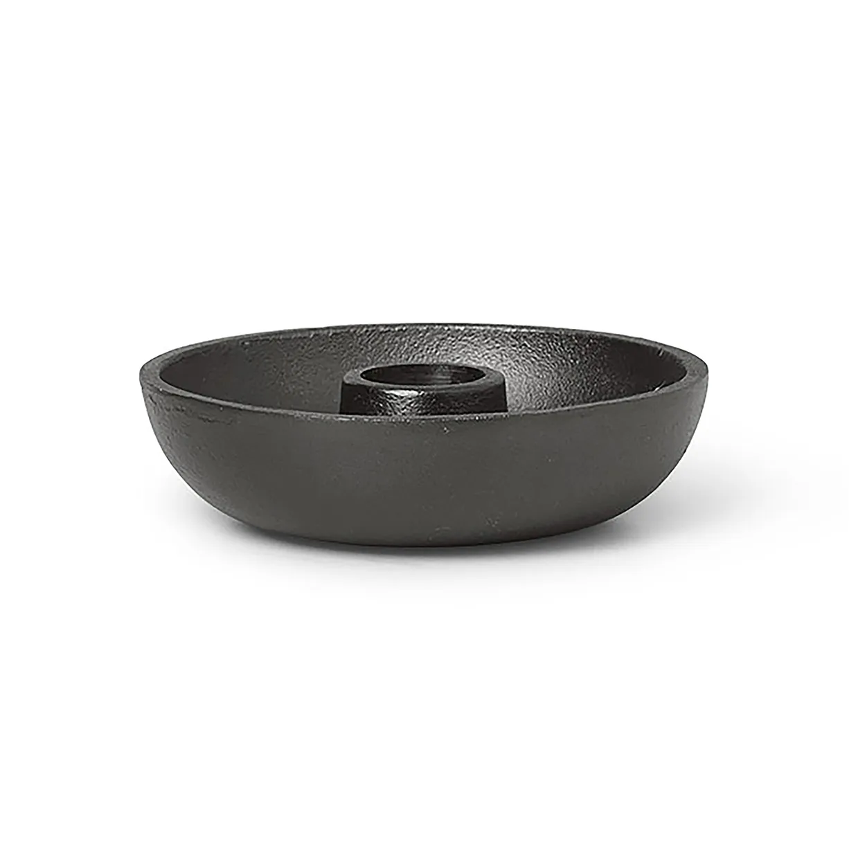 Bowl ljusstake Ø10 cm, Blackened aluminium Ferm Living