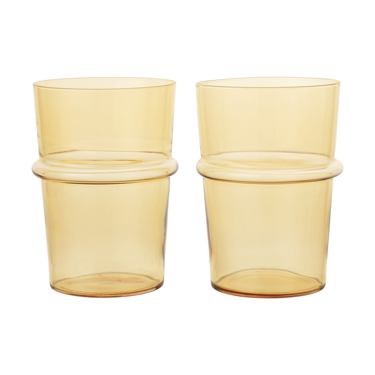 Ferm Living Boya dricksglas högt 45 cl 2-pack Yellow