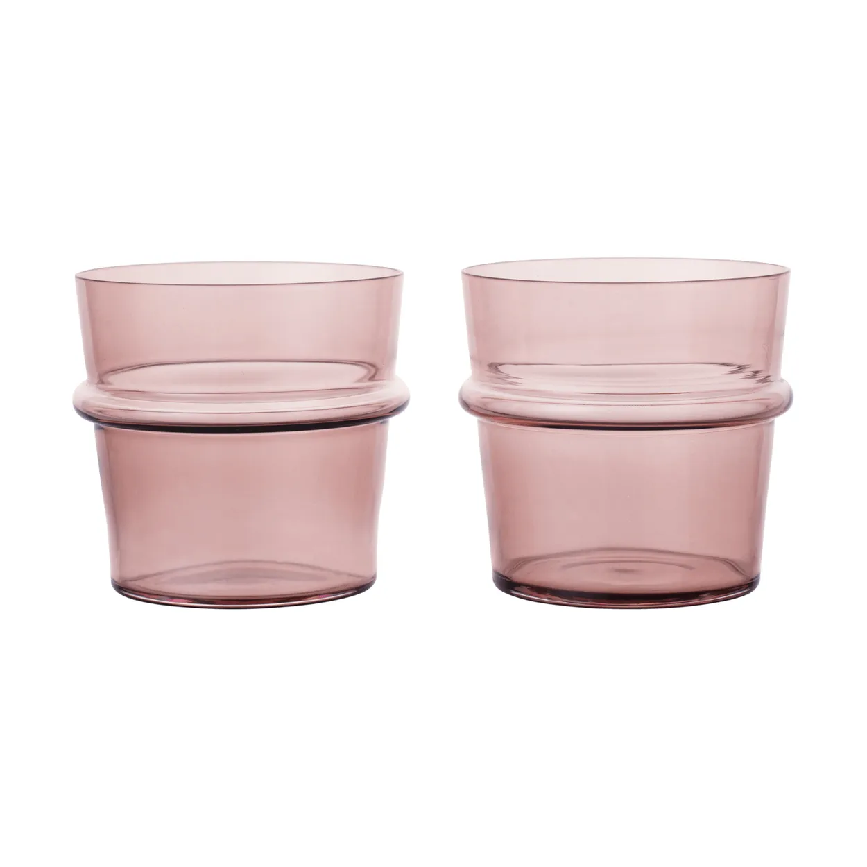 Ferm Living Boya dricksglas lågt 30 cl 2-pack Mauve