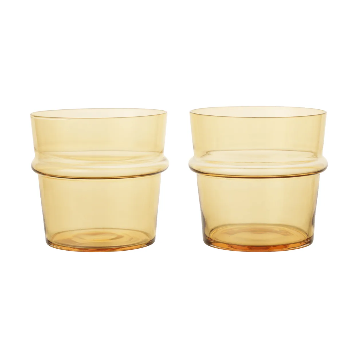Ferm Living Boya dricksglas lågt 30 cl 2-pack Yellow