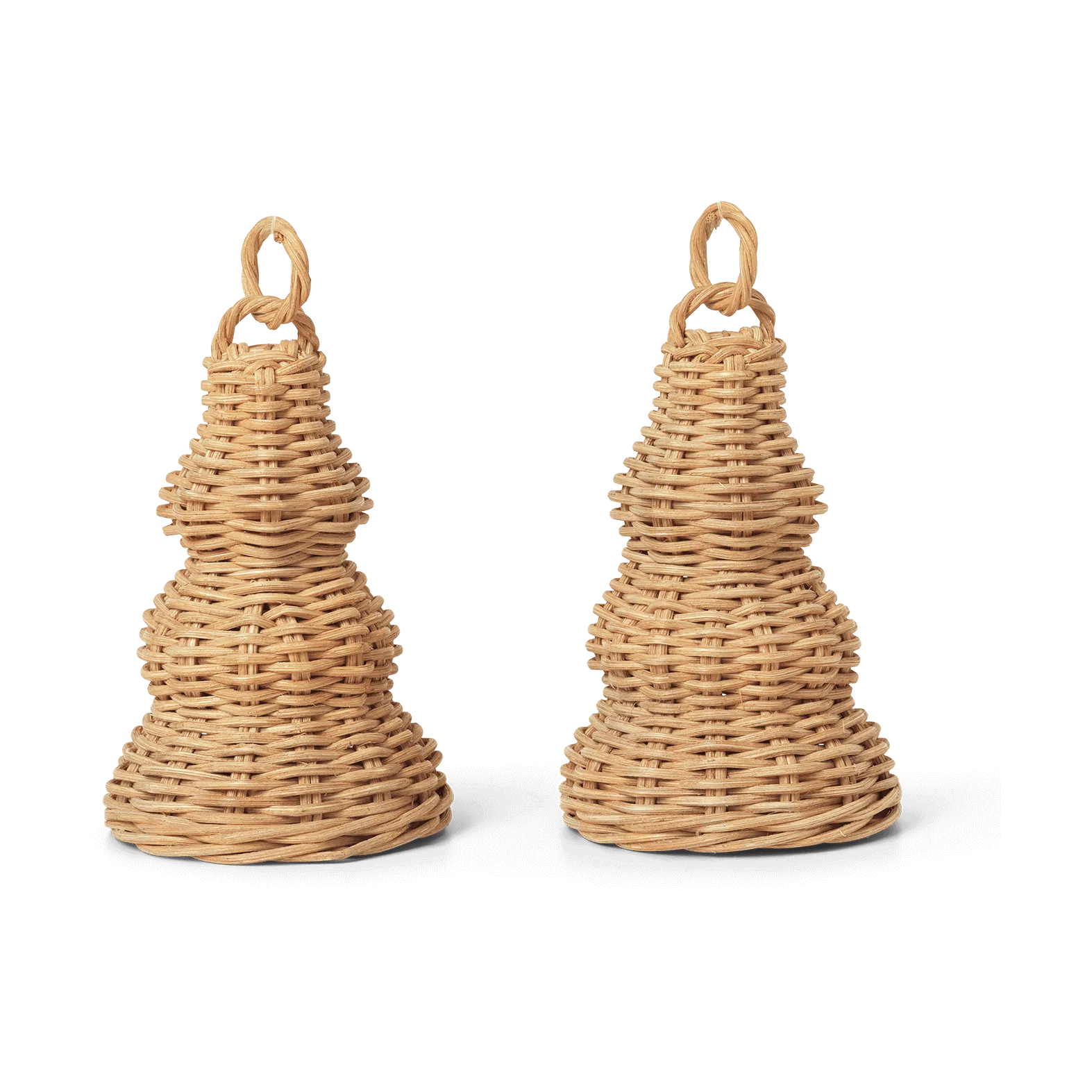 Braided Bell Baubles julhänge 2-pack, Natural Ferm Living