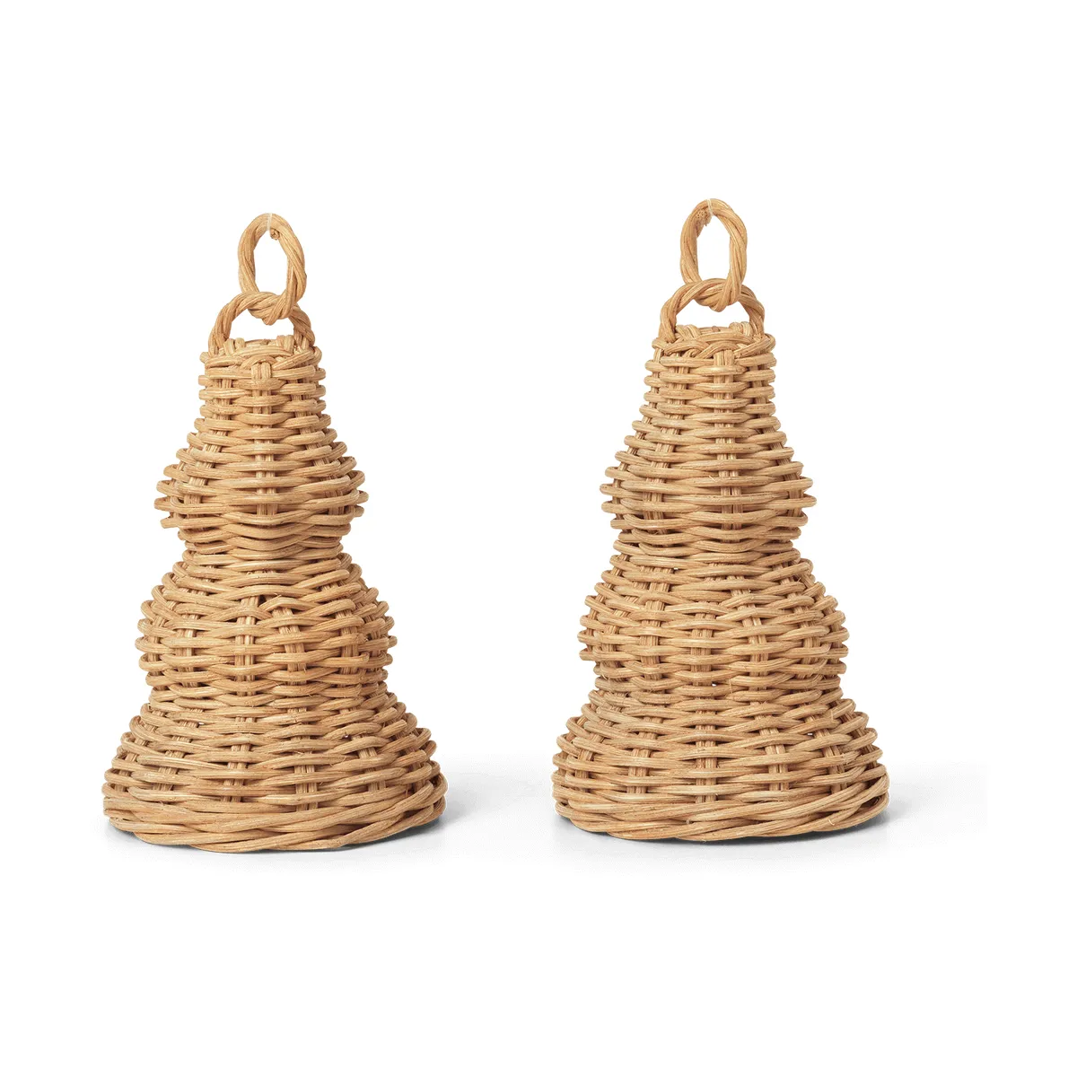 ferm LIVING Braided Bell Baubles julhänge 2-pack Natural