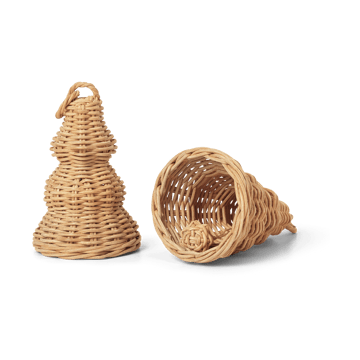 Braided Bell Baubles julhänge 2-pack - Natural - Ferm Living