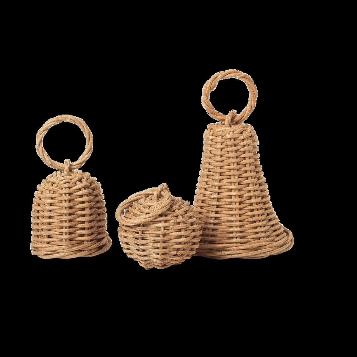 ferm LIVING Braided Bell Baubles julhänge 3-pack Natural