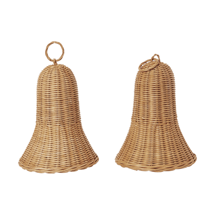 Braided bells julhänge 20 cm 2-pack - Natural - Ferm Living