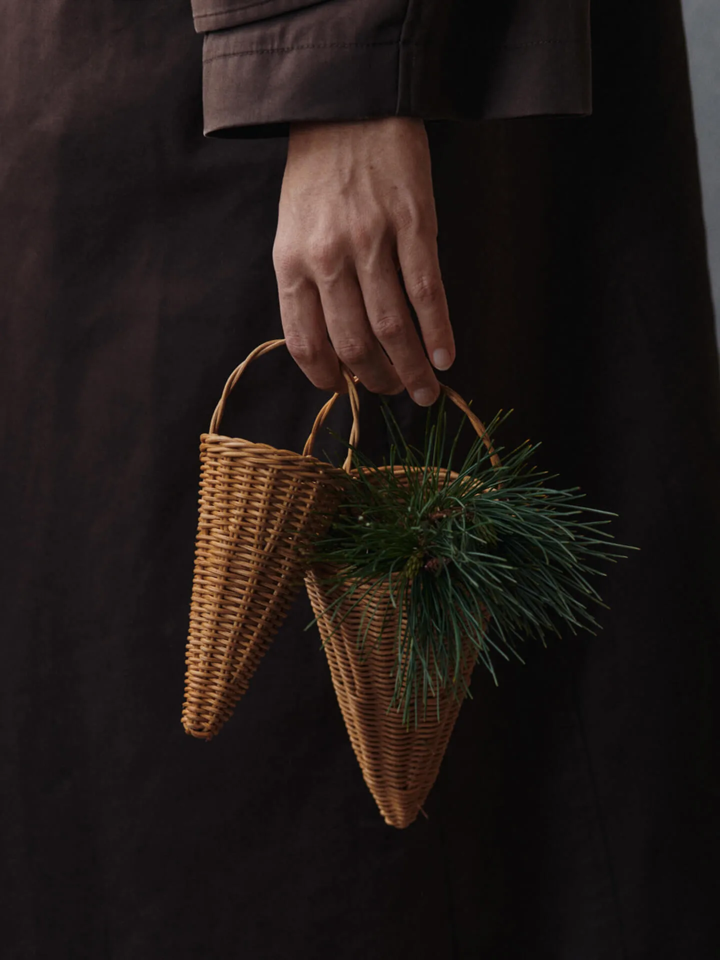 Braided cones julhänge 18 cm, Natural Ferm Living