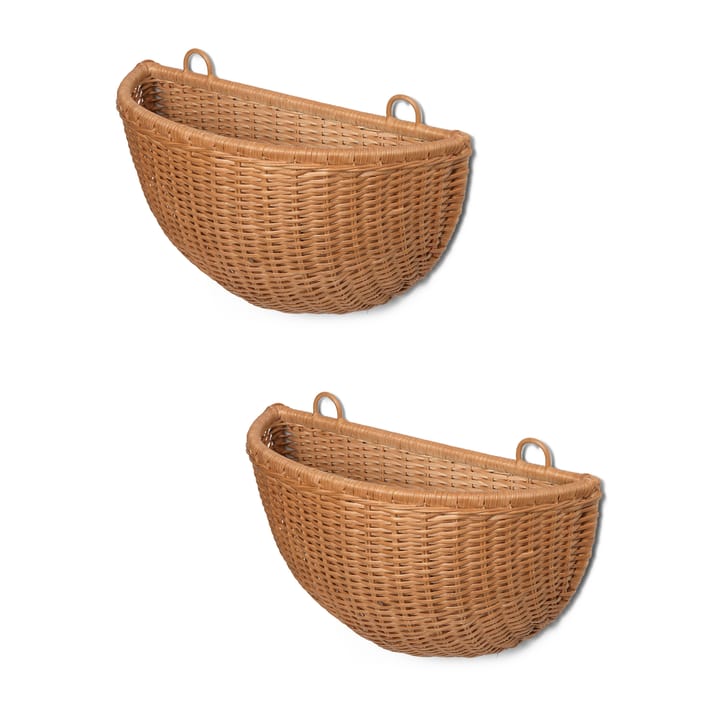 Braided väggkorgar 2-pack - Natural - ferm LIVING