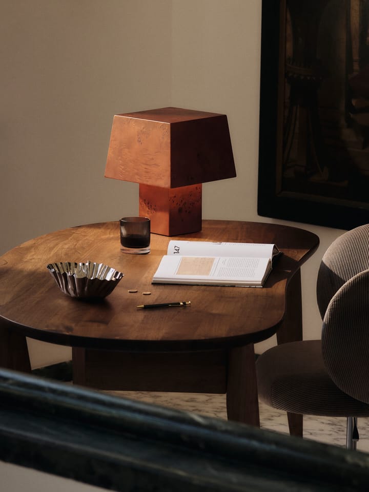 Burl bordslampa 33 cm, Dark stained burl Ferm Living