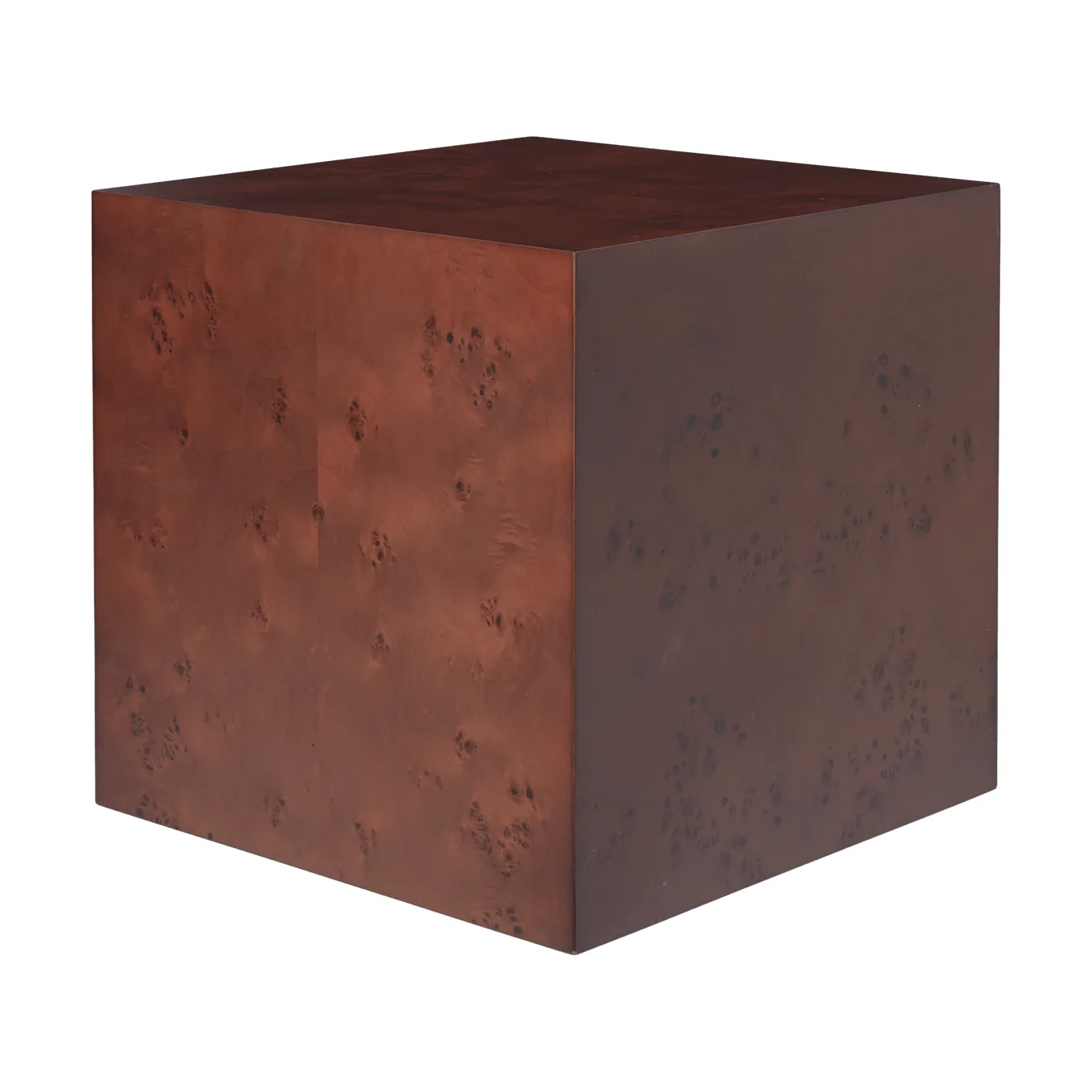 Burl Cube sidobord 40x40 cm, Dark stained Ferm Living