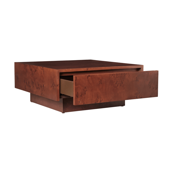 Burl storage soffbord 70x70 cm, Dark stained burl Ferm Living