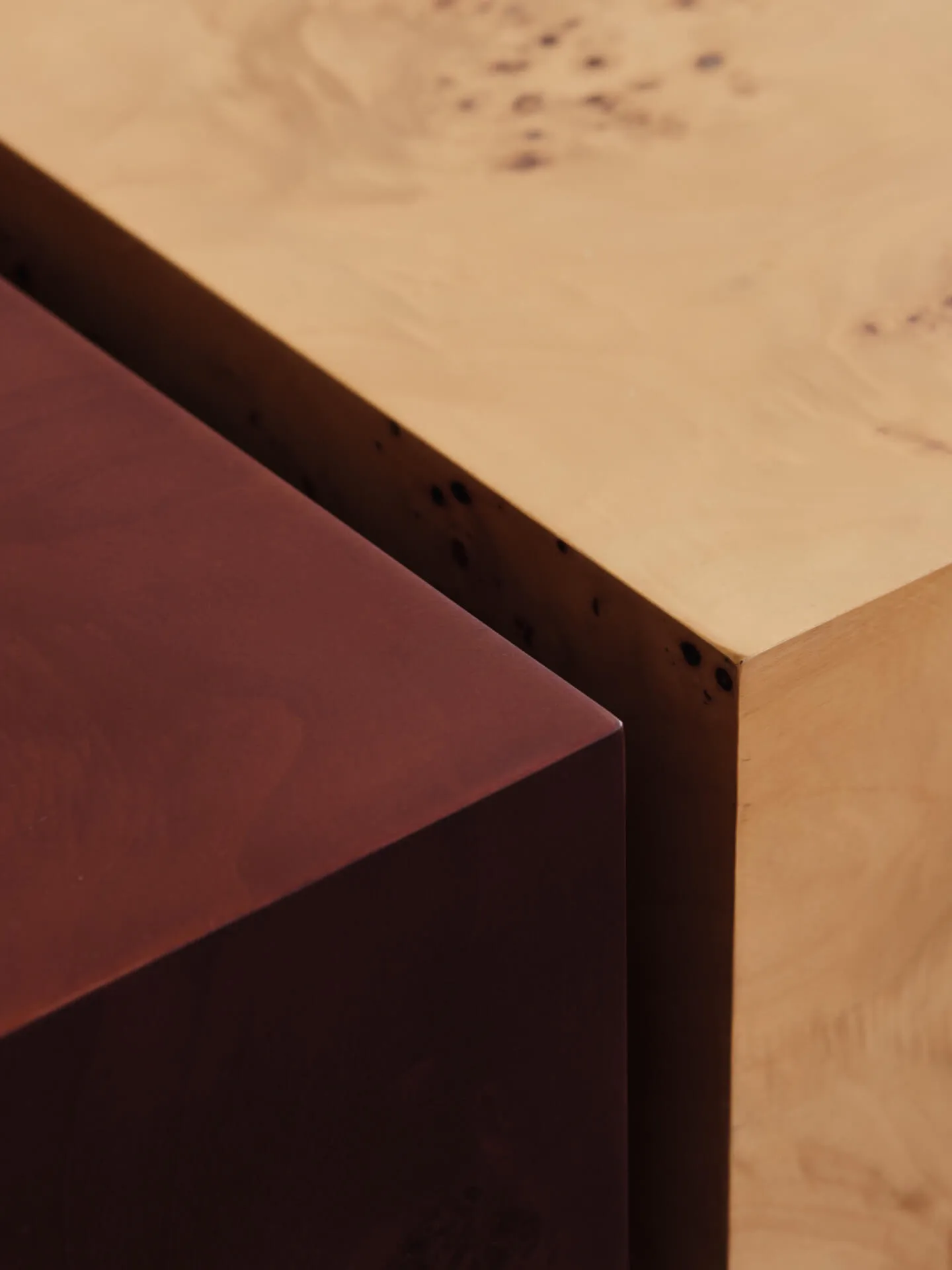 Burl storage soffbord 70x70 cm, Dark stained burl Ferm Living