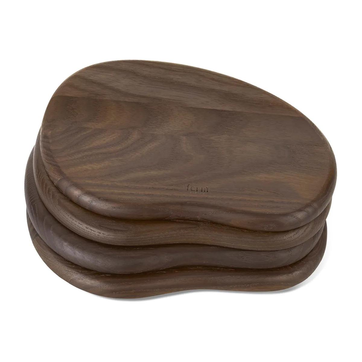 ferm LIVING Cairn butter boards bricka 4 delar Dark Brown