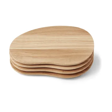Cairn butter boards bricka 4-pack - Oak - Ferm Living