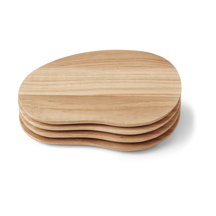 Cairn butter boards bricka 4-pack - Oak - Ferm Living