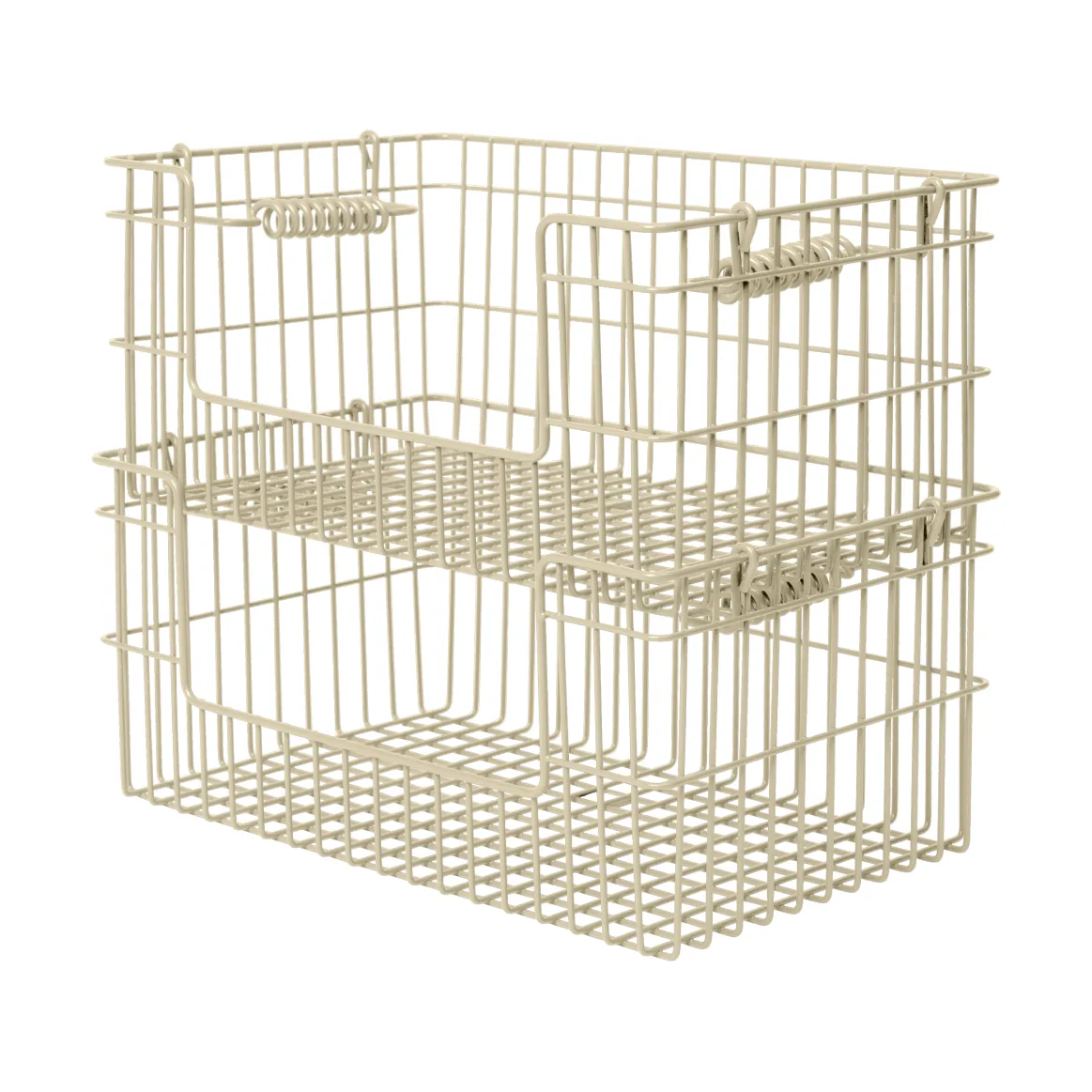 Cala stapelbar korg 2-pack, Cashmere, 28,7x18x13 cm Ferm Living