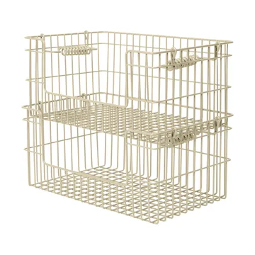 Cala stapelbar korg 2-pack - Cashmere, 28,7x18x13 cm - Ferm Living