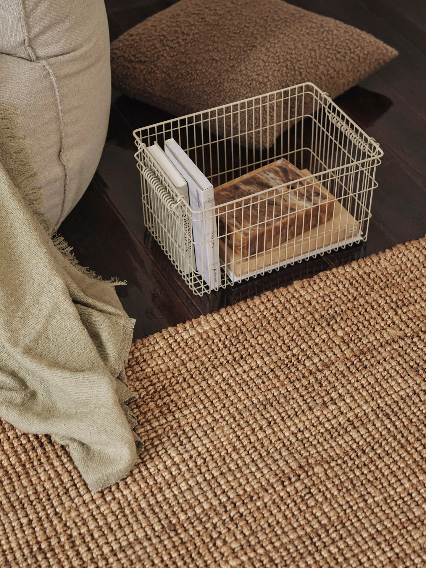 Cala stapelbar korg 2-pack, Cashmere, 36,2x26,2x20,2 cm Ferm Living