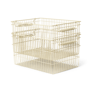 Cala stapelbar korg 2-pack - Cashmere - Ferm Living