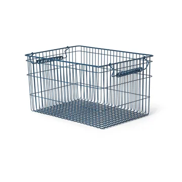 Cala stapelbar korg 2-pack - Dark blue, 36,2x26,2x20,2 cm - Ferm Living