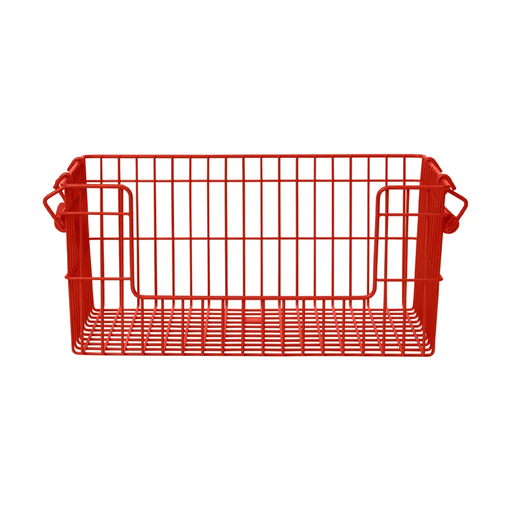 Cala stapelbar korg 2-pack, Poppy red, 28,7x18x13 cm Ferm Living