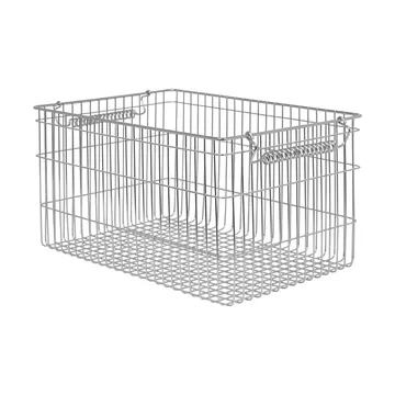 Cala stapelbar korg 2-pack - Stainless Steel, 36,2x26,2x20,2 cm - Ferm Living