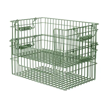 Cala stapelbar korg 2-pack - Verdant green, 28,7x18x13 cm - Ferm Living