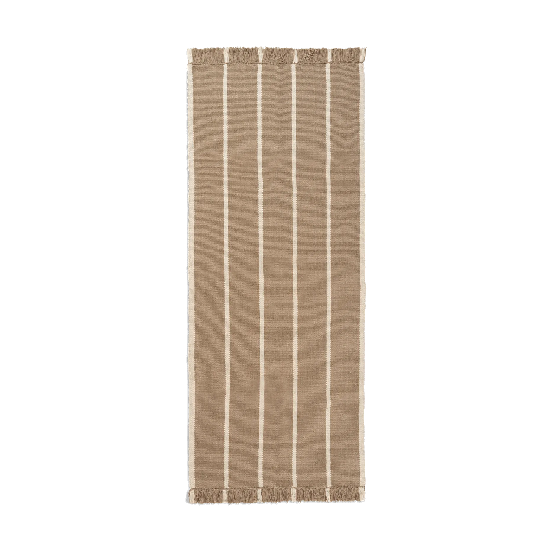 Calm kelim gångmatta, Dark Sand, Off-white, 80x200 cm Ferm Living