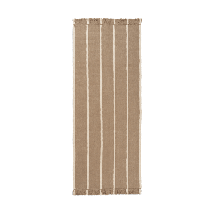 Calm kelim gångmatta - Dark Sand, Off-white, 80x200 cm - Ferm LIVING