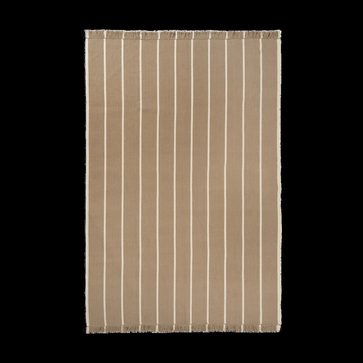 ferm LIVING Calm kelim matta Dark Sand, Off-white, 200x300 cm