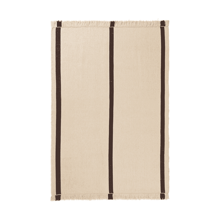 Calm kelim matta - Off-white, Coffee, 140x200 cm - Ferm Living