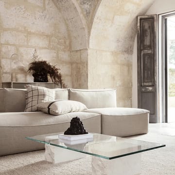 Catena modulsoffa - tyg cotton linen natural, open end r 301 - Ferm LIVING