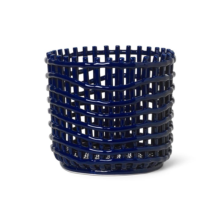 Ceramic flätad korg Ø23,5 cm, Blå Ferm Living