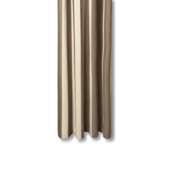 Chambray duschdraperi - Carob brown-parchment - Ferm Living