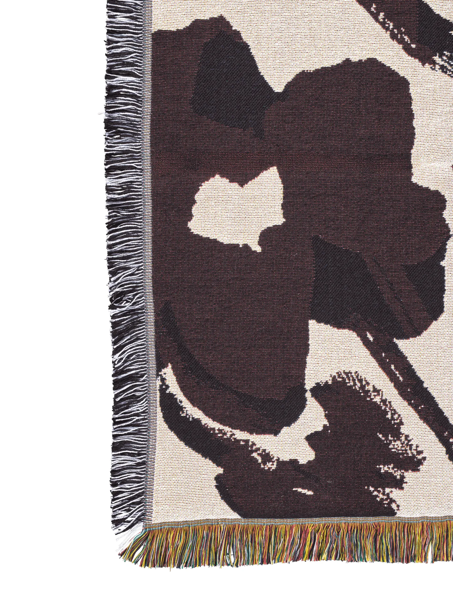 Cilla tapestry pläd 120x170 cm, Off-white-Dark grape Ferm Living